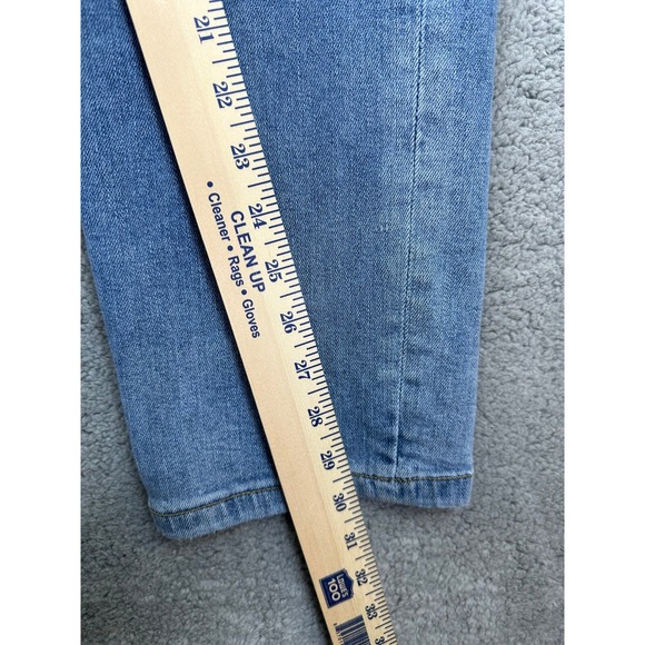 Sun + Stone Jeans Mens 33x32 Blue Distressed Patched Stretch Regular Fit - Picture 12 of 16